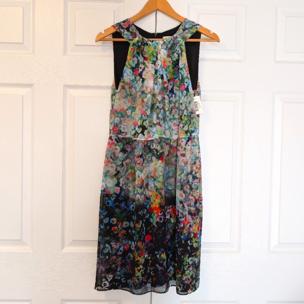 NWT Floral Multicolor Sleeveless Cocktail Dress